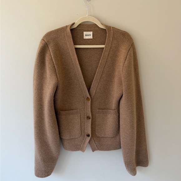 KHAITE Sweaters - KHAITE Scarlet Camel Cardigan Sweater